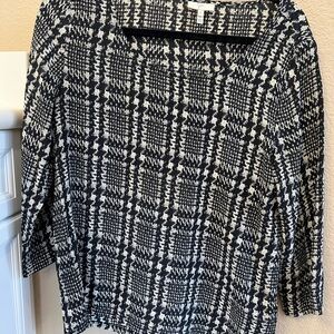 Joie Black and Cream Printed Top